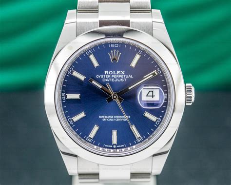 rolex oyster perpetual datejust blue face price|rolex datejust 41 for sale.